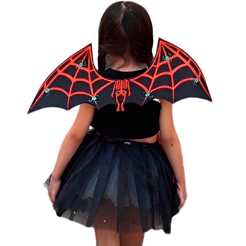 Fantasia Infantil Feminina Barata Halloween Menina Morcego Vampiro Kit ...