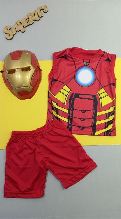Fantasia infantil Homem de Ferro Com Máscara GG - Ione Eduardo ...
