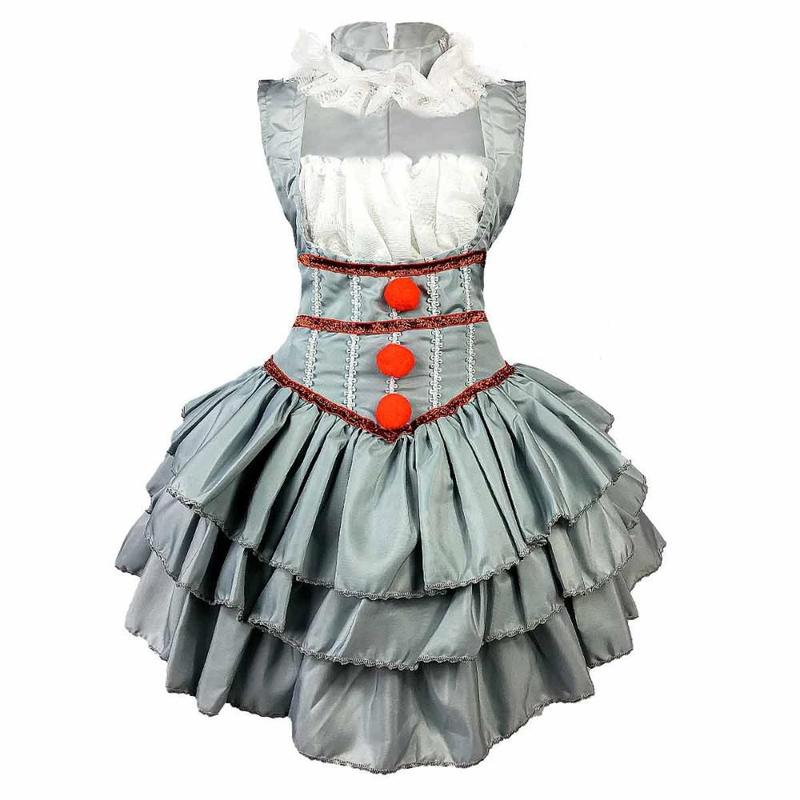 Fantasia Palhaça do Mau Adulto It a Coisa Feminina Halloween ...