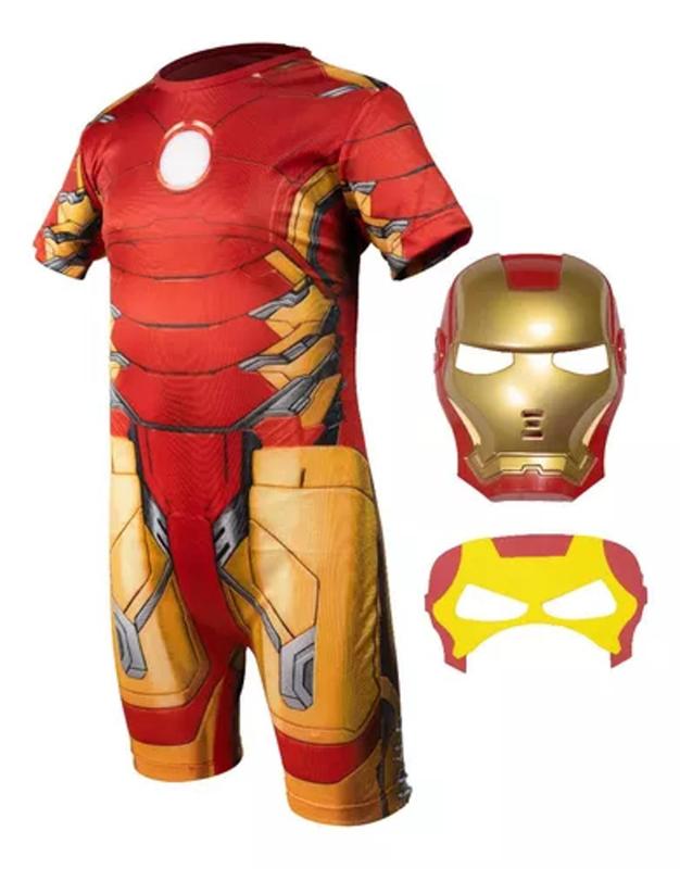 Fantasia Roupa Homem De Ferro Infantil 2 Máscaras ( dos 2 aos 9 anos ...