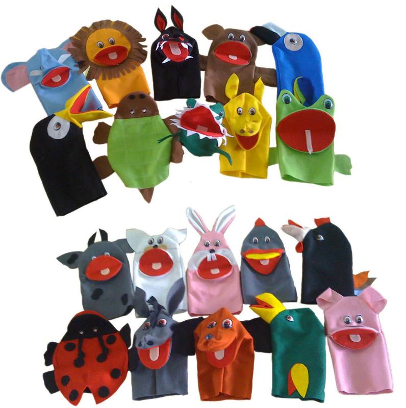 Fantoches em Feltro Animais Domésticos e Selvagens com 20 peças ...