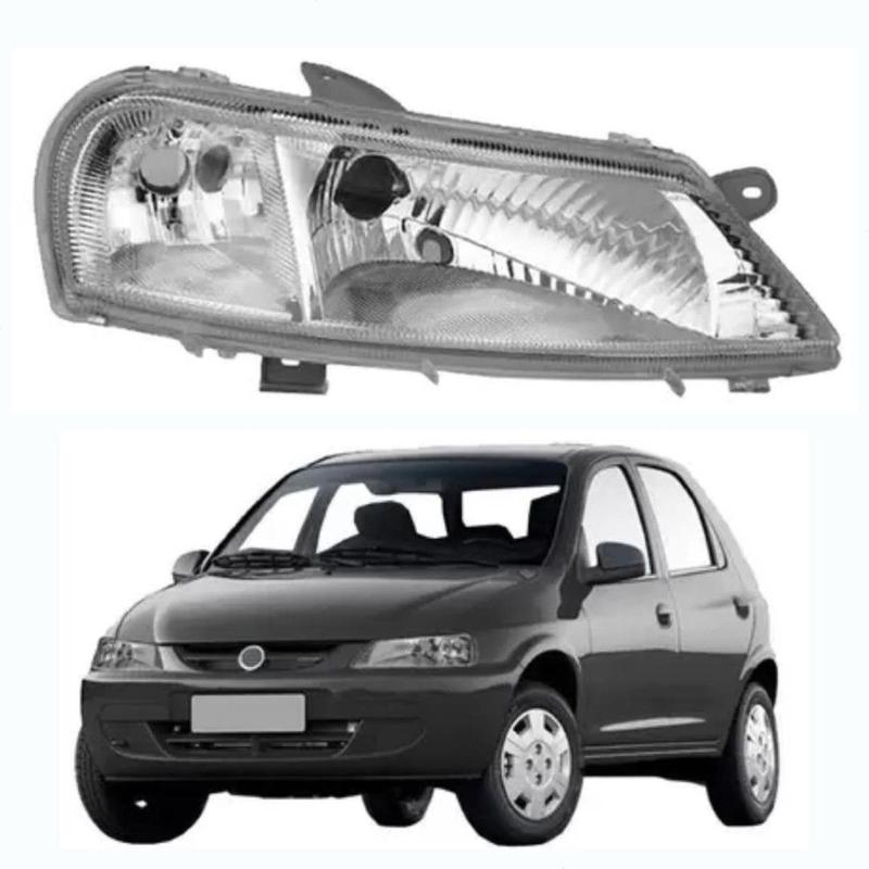 Farol Celta 2000 a 2005 Dianteiro Lado Direito - ORLAN - Farol de Carro ...