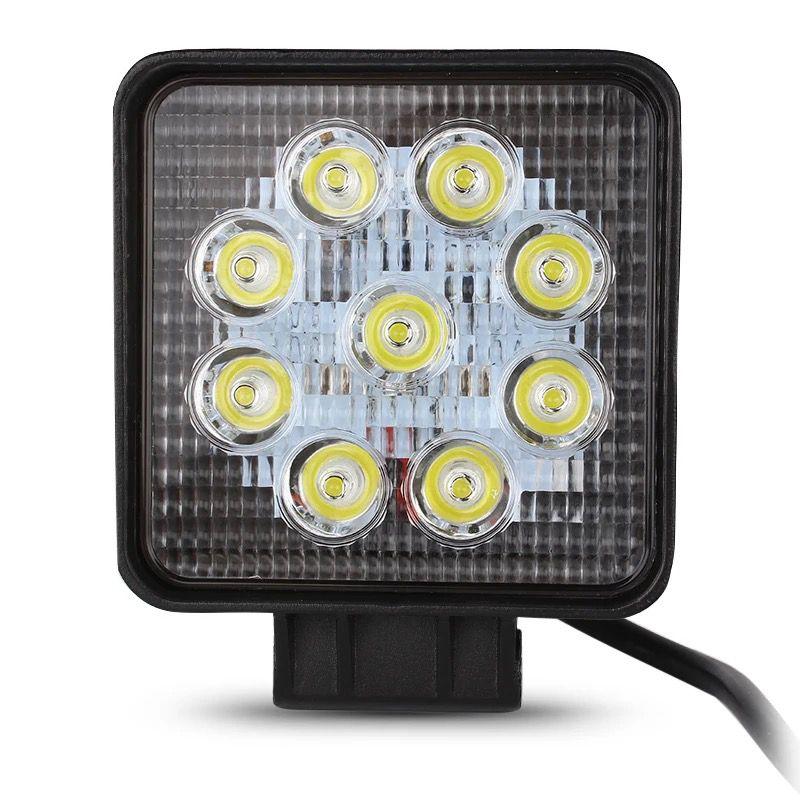 Farol de Milha Quadrado 27w Par de Lâmpada Led Carro A Prova D'Agua ...