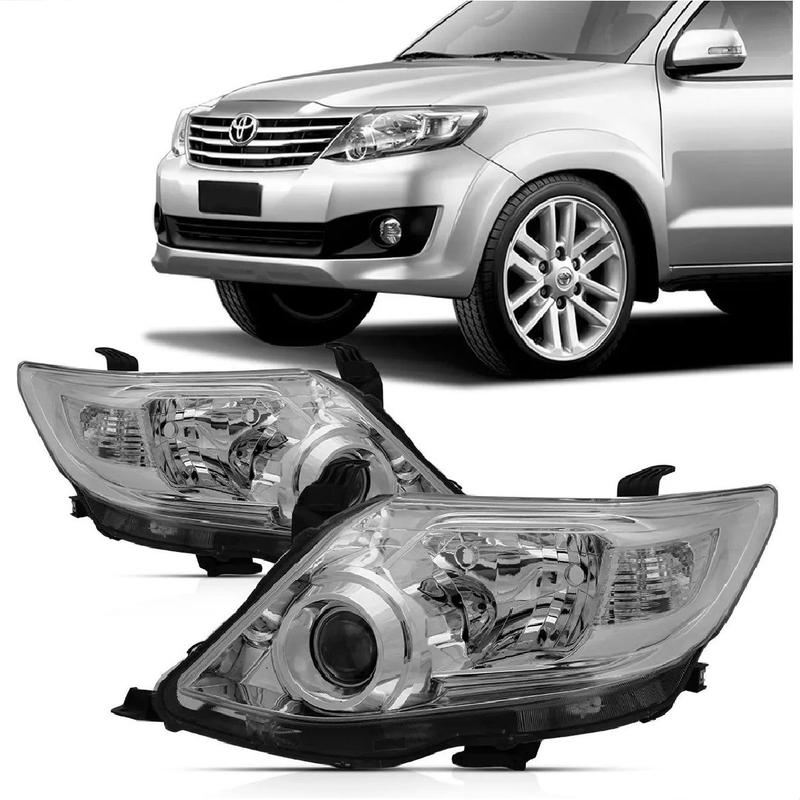 Farol Dianteiro Hilux Sw4 2012 2013 2014 2015 Cromado - Universo Car ...