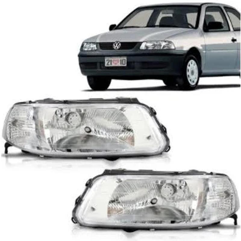 Farol Gol G3 00 A 05 Foco Simples Cromado C Bulbo - rodar - Farol ...