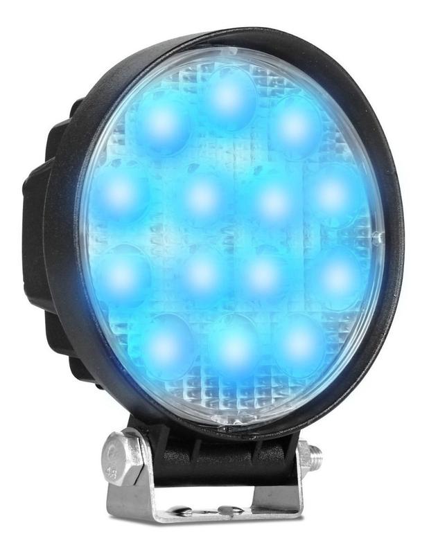 Farol Milha Auxiliar Universal Redondo Led 48w Azul - BRIWAX - Farol de ...
