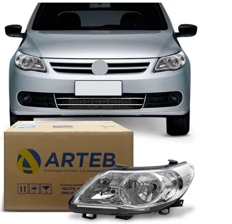 farol original gol g5 duplo cromado arteb direito 2010 11 12 13 - Farol ...