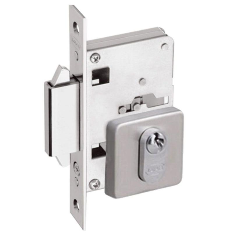 Fechadura porta correr 2441 quadrada externa escovada - IMAB ...