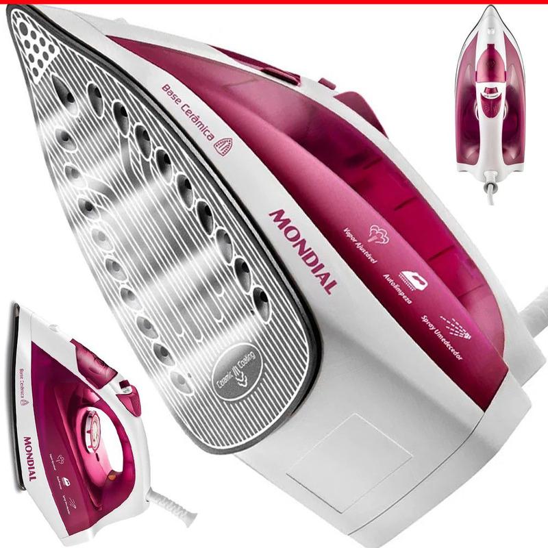 Ferro De Passar Roupa Mondial A Vapor 1200w NF33 Vapor Vertical ...