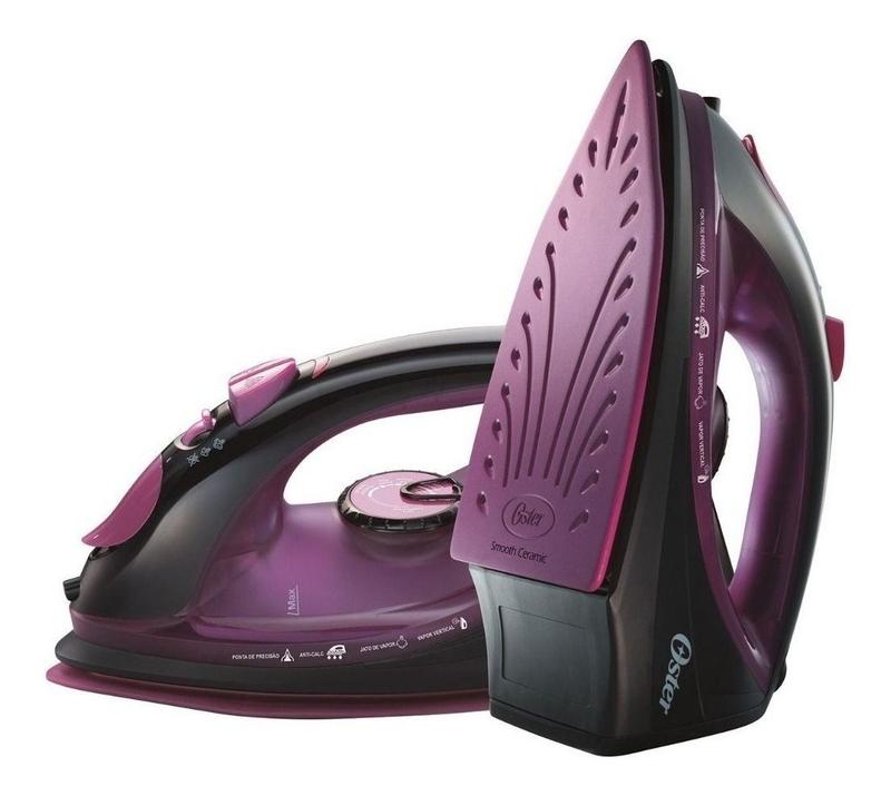 Ferro De Passar Roupas Vapor Cerâmica Oster Roxo 2x + Rapido - IMP ...