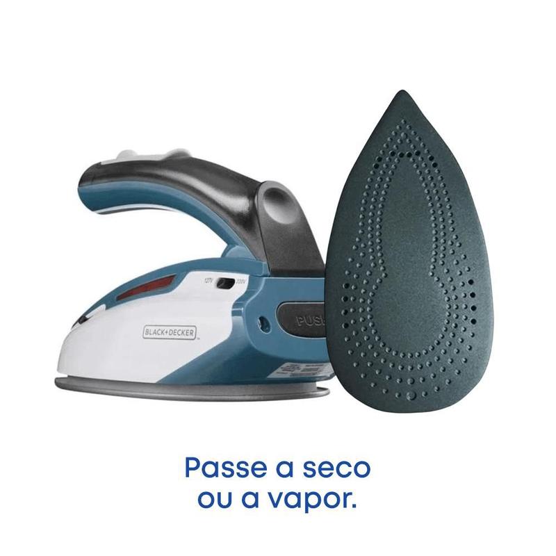 Ferro De Passar Roupas Vapor Seco Portátil Viagem Bivolt Black&Decker ...