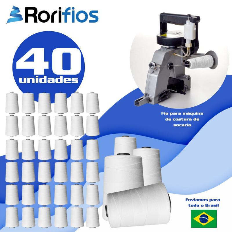 FIO 100% POLIÉSTER 8/3 CONE DE 250G - CAIXA C/ 40 Cones - Rorifios ...