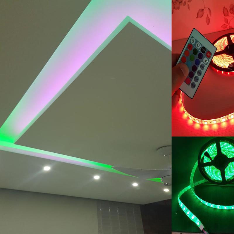 Fita De Led Colorida Rgb 25m 5x5m Com Fonte Para Sanca Gesso - TSA ...