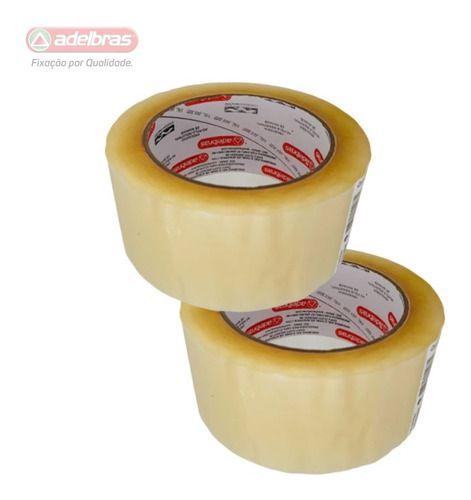 Fita Durex Adesiva Grande Rolo Reforçada Kit 2und 48mmx100m - Adelbras ...