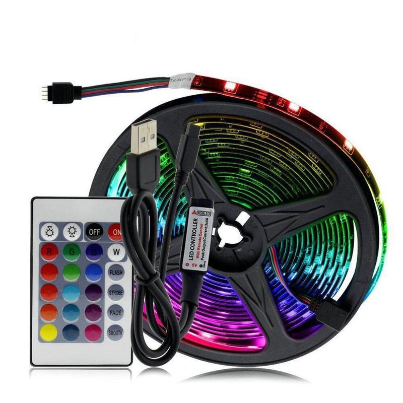 Fita Led Adesiva Usb 3M Controle Iluminação Fundo Tv 5050-3 - Peining ...