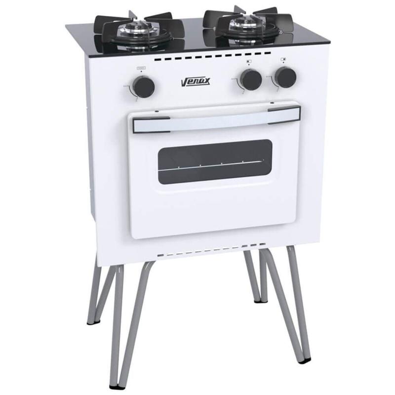 Fogão a Gás Venax Mini Cook 2 Queimadores Branco GLP 16249 - Fogão ...