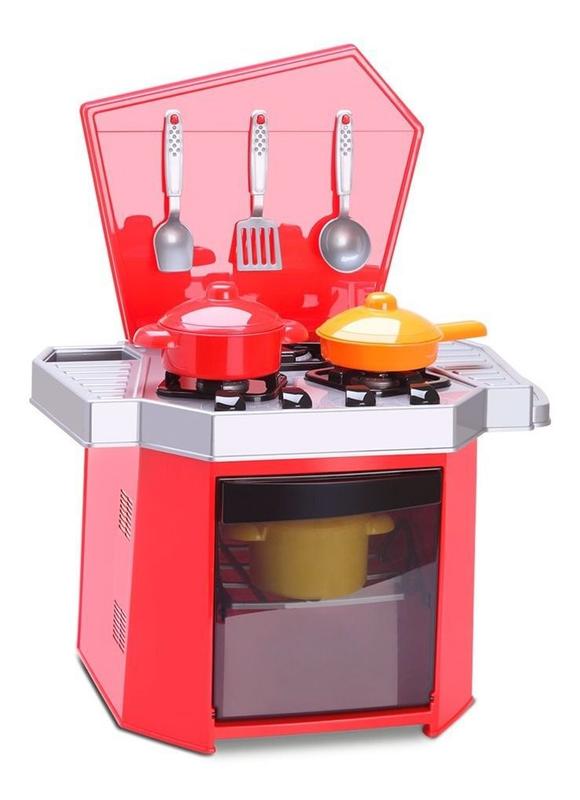 Fogão Brinquedo Com Forno Menino Mamy Cook Silmar 6185 - Fogão Infantil ...