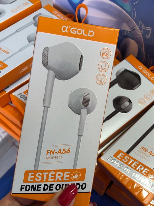 Fone de ouvido com fio - Gold - Fone de Ouvido com Fio - Magazine Luiza