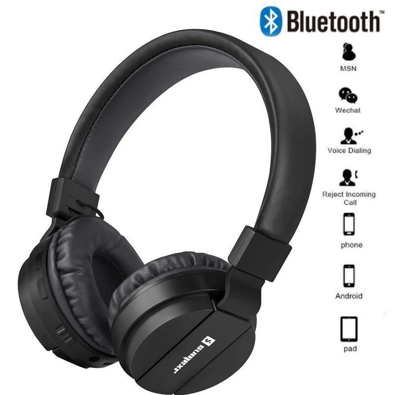 Fone De Ouvido Headset Bluetooth Sem Fio Entrada Para Cartão de Memória ...