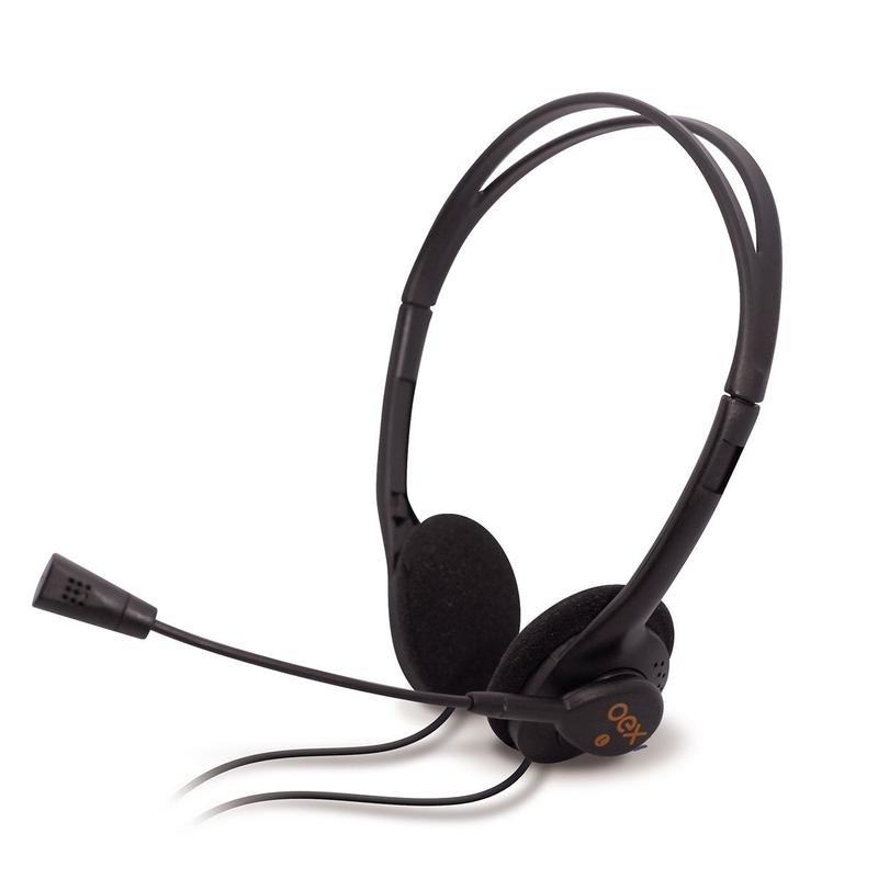 Fone de Ouvido Headset com Fio e Microfone Hs-100 Oex - Headset com Fio ...