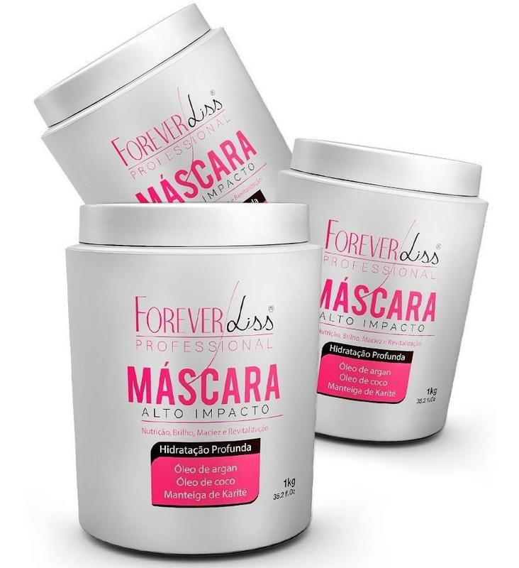 Forever Liss 3 Máscara De Hidratação Alto Impacto 1Kg - Máscara Capilar ...