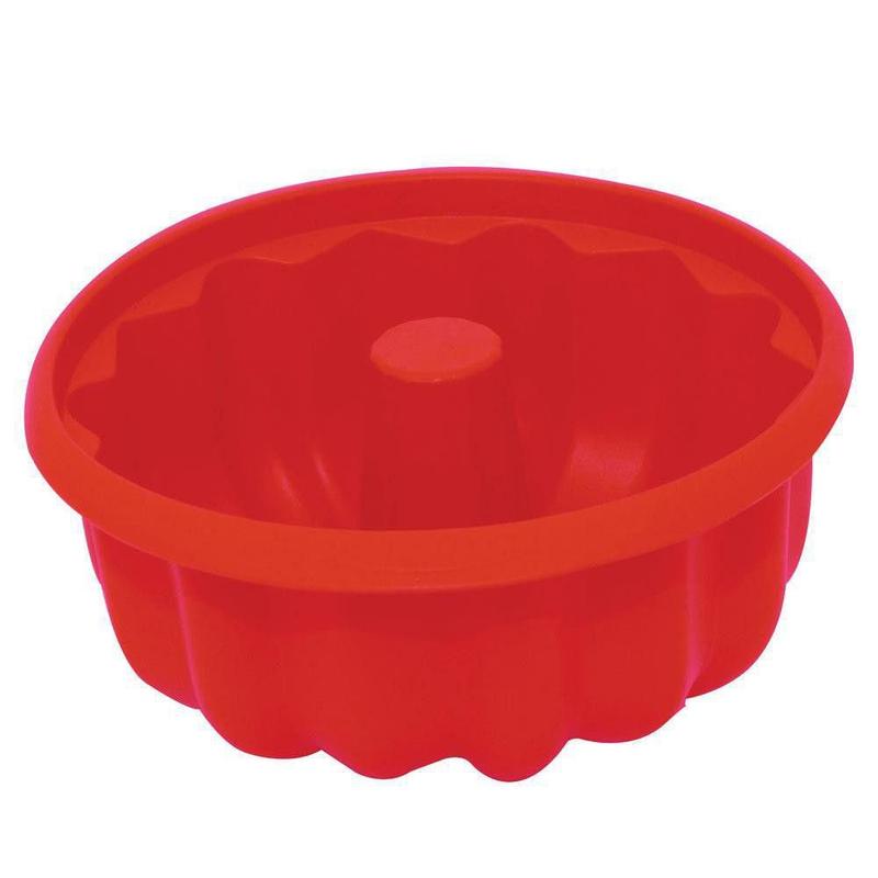 Forma De Bolo De Silicone Redonda Com Furo - Azul Escuro - Ekological ...