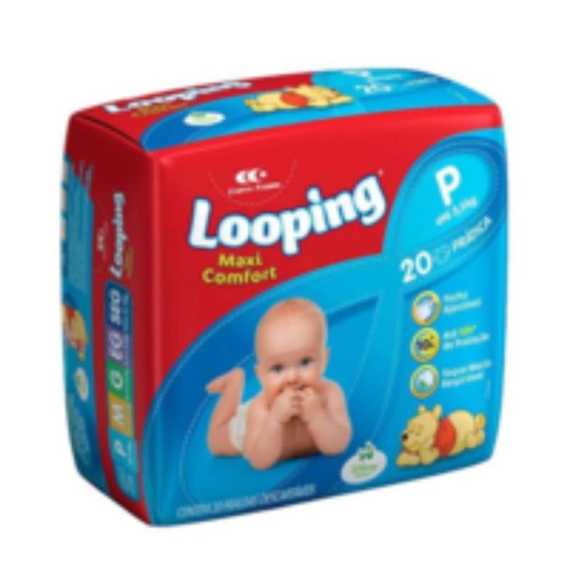 Fralda Descartável Infantil Looping Maxi Comfort P Pacote 26 Unidades ...