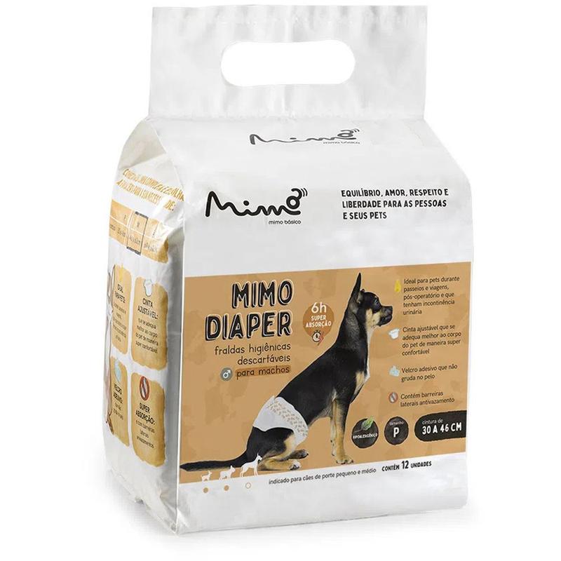 Fralda pra Cachorro idoso doente Macho P de Boa qualidade - Mimo ...