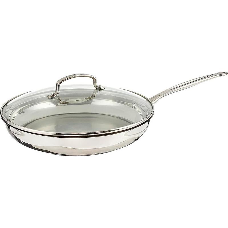 Frigideira Aço Inox Cuisinart Chef'S Classic Com Tampa De Vidro 30 Cm ...