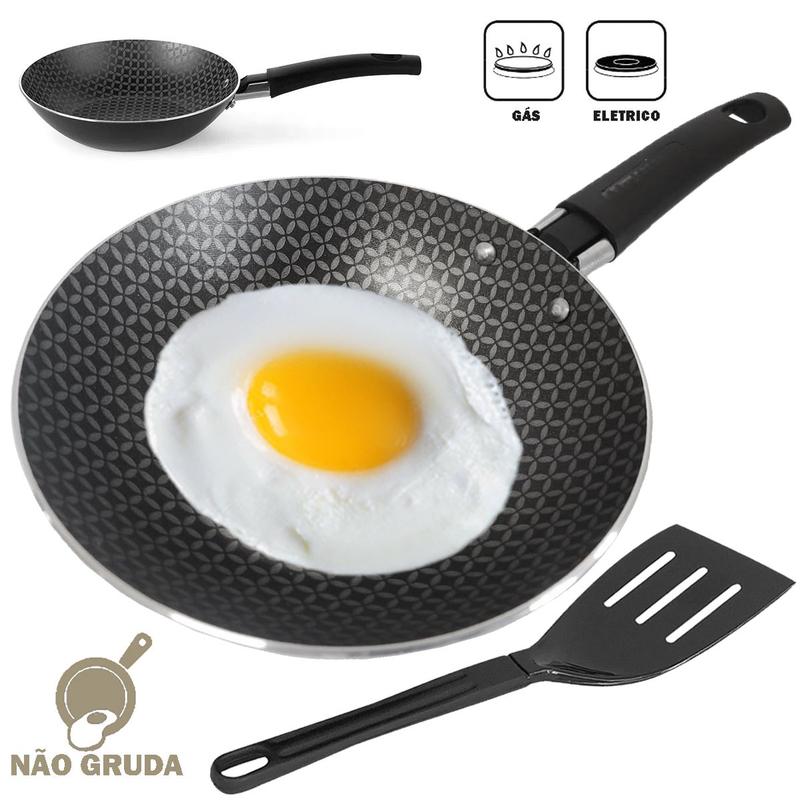 Frigideira Antiaderente de Alumínio Pequena 16cm Não Gruda Fritar Ovo ...