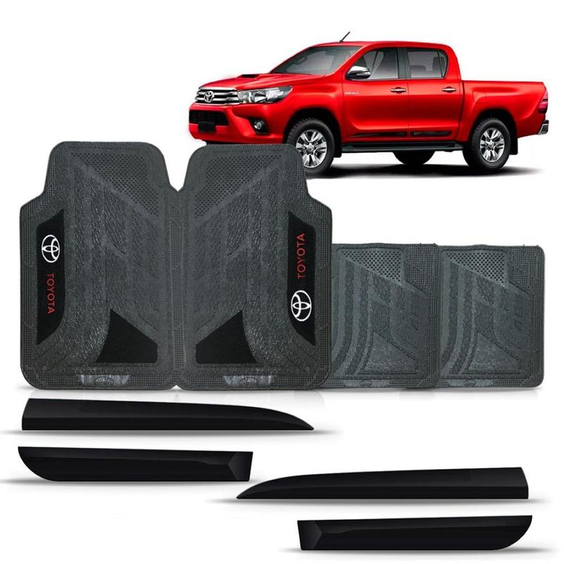 Friso lateral hilux cabine dupla modelo original + jogo tapete - SP ...