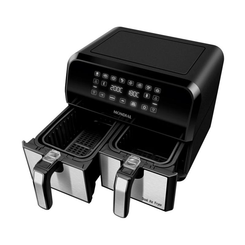 Fritadeira Air Fryer Dual Duplo Cesto 8L Mondial AFD-01-BI 220V ...