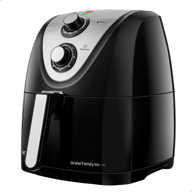 Fritadeira Elétrica Air Fryer Grand Family Inox Grande 5 Litros AFN-50 ...
