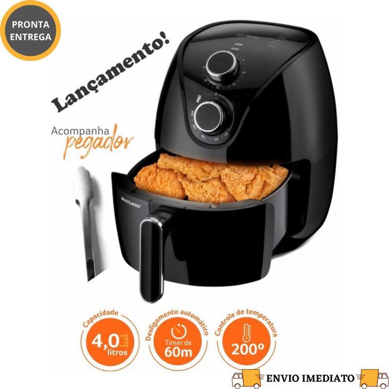 Fritadeira Elétrica Sem Óleo Air Fryer Multilaser 4l 110v/220V