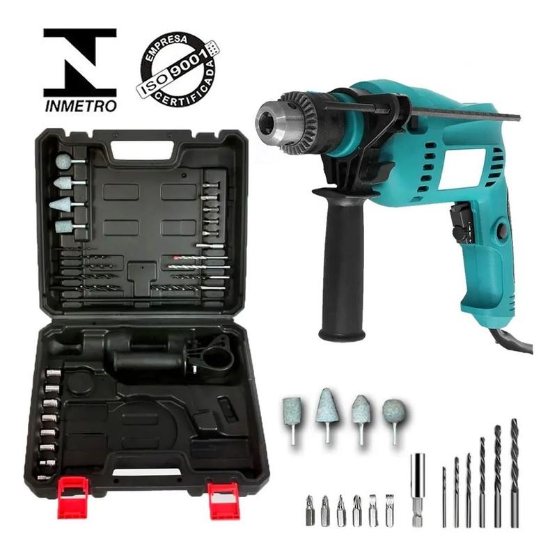 Furadeira Fura Concreto Impacto Eletrica 1/2 750w 110V C/ Maleta ...