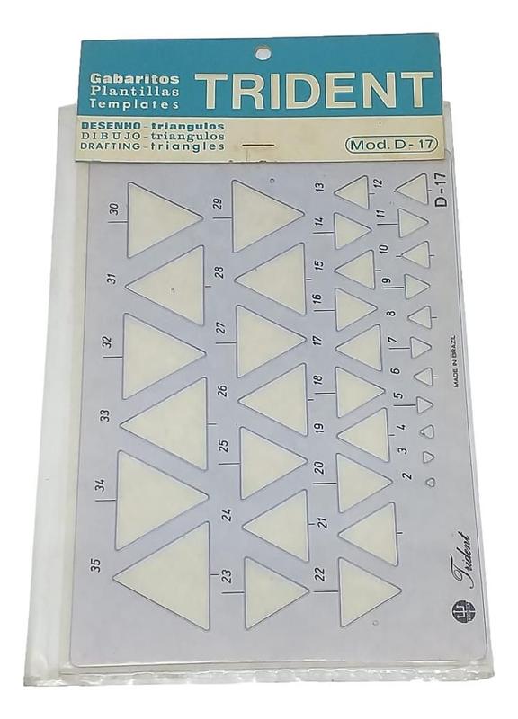 Gabarito De Desenho Triângulos Trident D-17 - Gabarito para Desenho ...