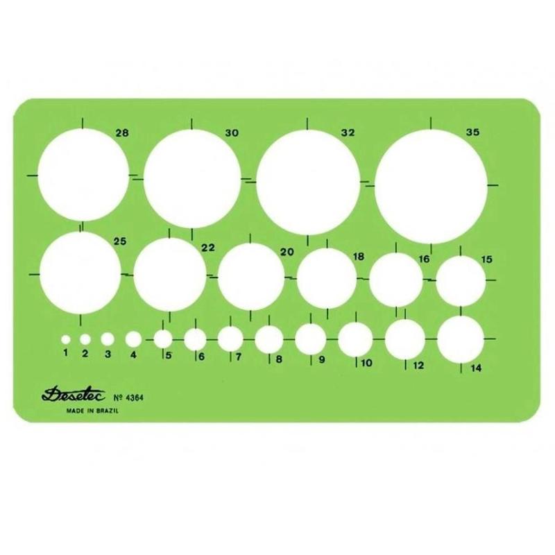 Gabarito Desenho Círculos 4364 - Trident - Gabarito para Desenho ...