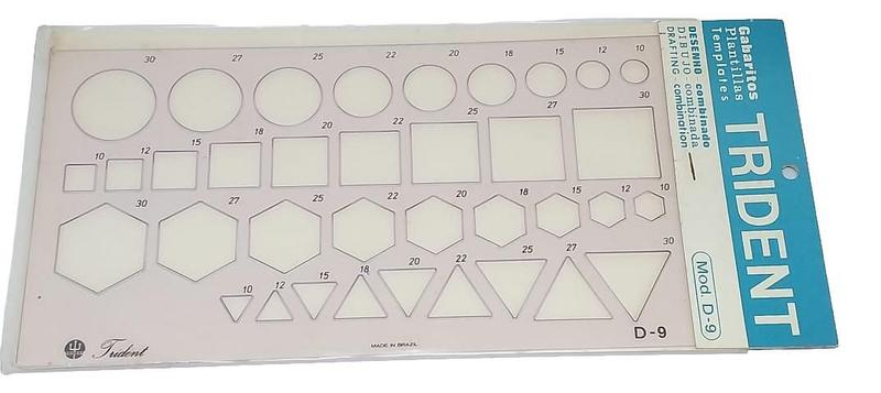 Gabarito Desenho Combinado Figuras Trident D-9 - Gabarito para Desenho ...