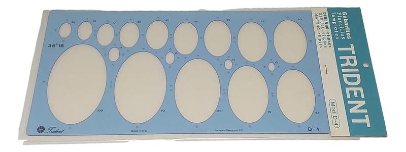 Gabarito Desenho Elipses Trident D-4 - Gabarito para Desenho - Magazine ...