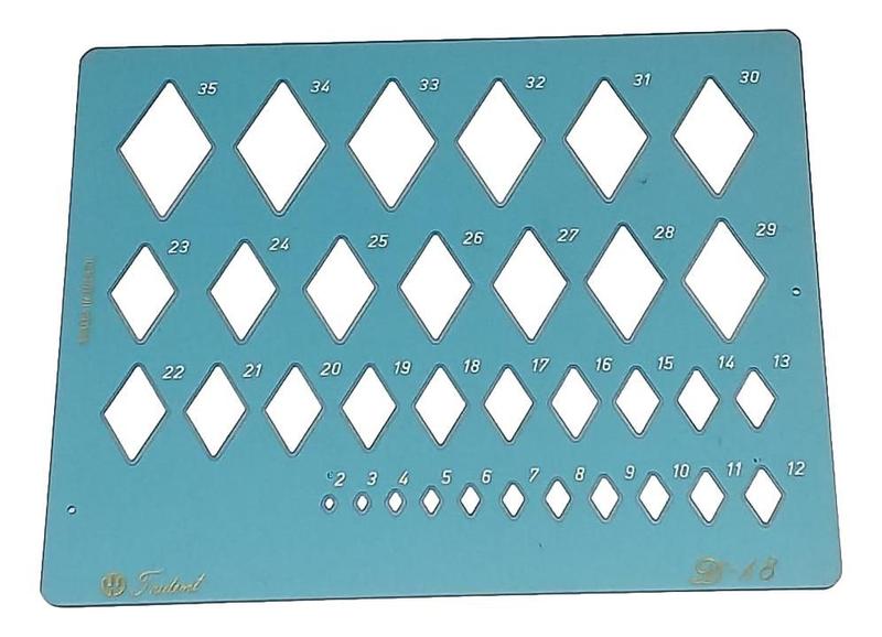 Gabarito Desenho Losangos Trident D-18 - Gabarito para Desenho ...