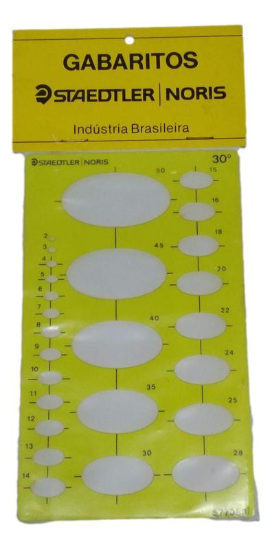Gabarito Staedtler Desenho Elipses Trident 30 - Gabarito para Desenho ...