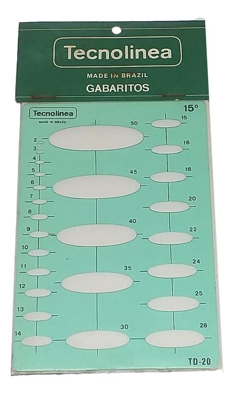 Gabarito Tecnolinea Desenho Elipses 15 Td-20 Trident - Gabarito para ...