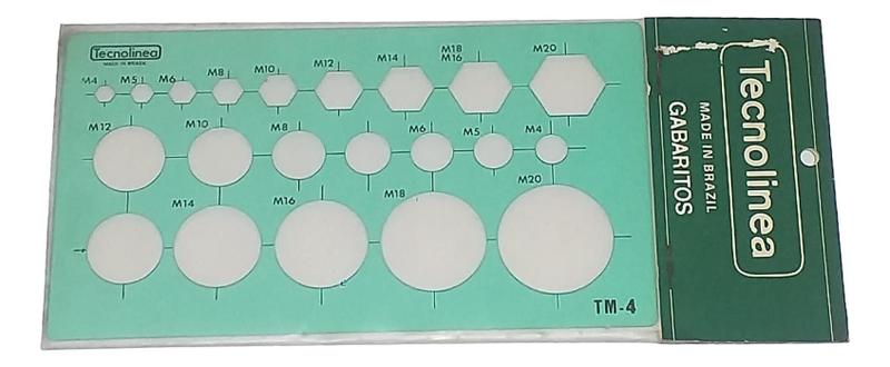 Gabarito Tecnolinea Desenho Figuras Geométricas Tm-4 Trident - Gabarito ...