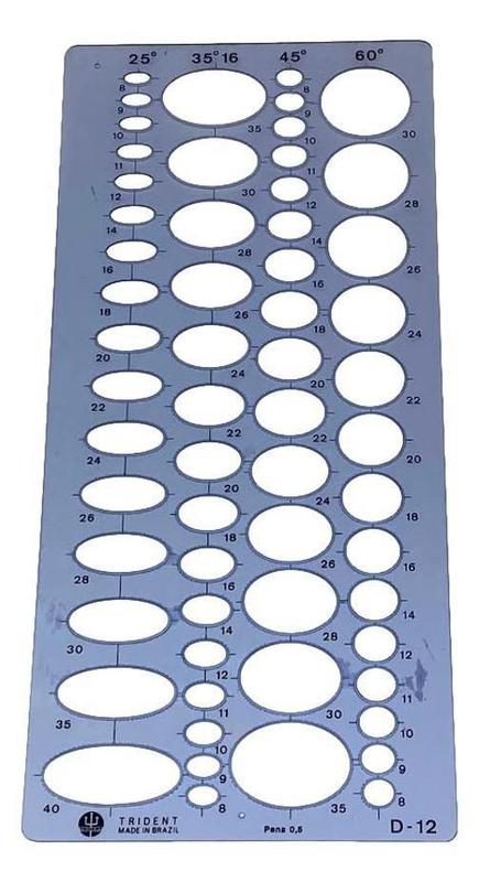 Gabarito Trident Desenho D-12 - Gabarito para Desenho - Magazine Luiza