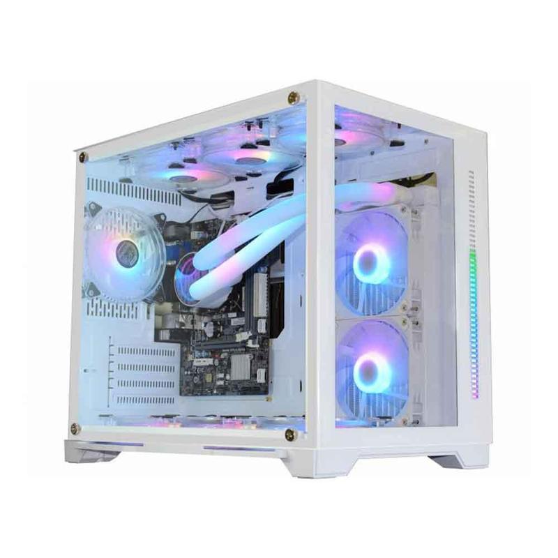 Gabinete Gamer K-mex Cg-w12a Spacex White Micro Atx Open Frame Sem Fan ...
