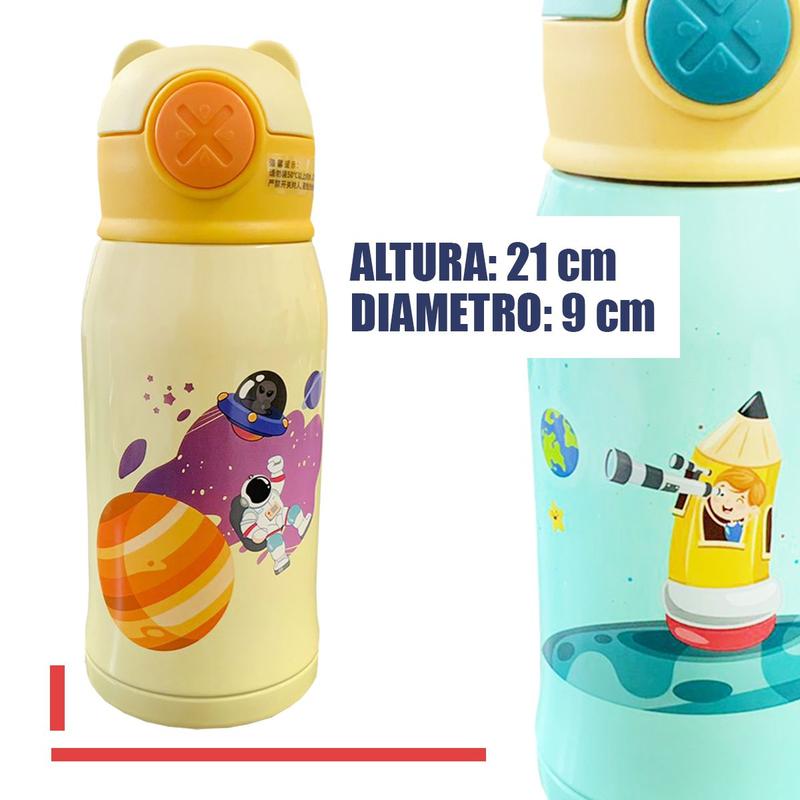 Garrafa Térmica Infantil Astronauta Espaço Escolar Capinha para ...