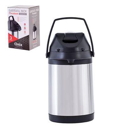 Garrafa térmica Inox Premium 3 litros - Casaual - Garrafa Térmica ...