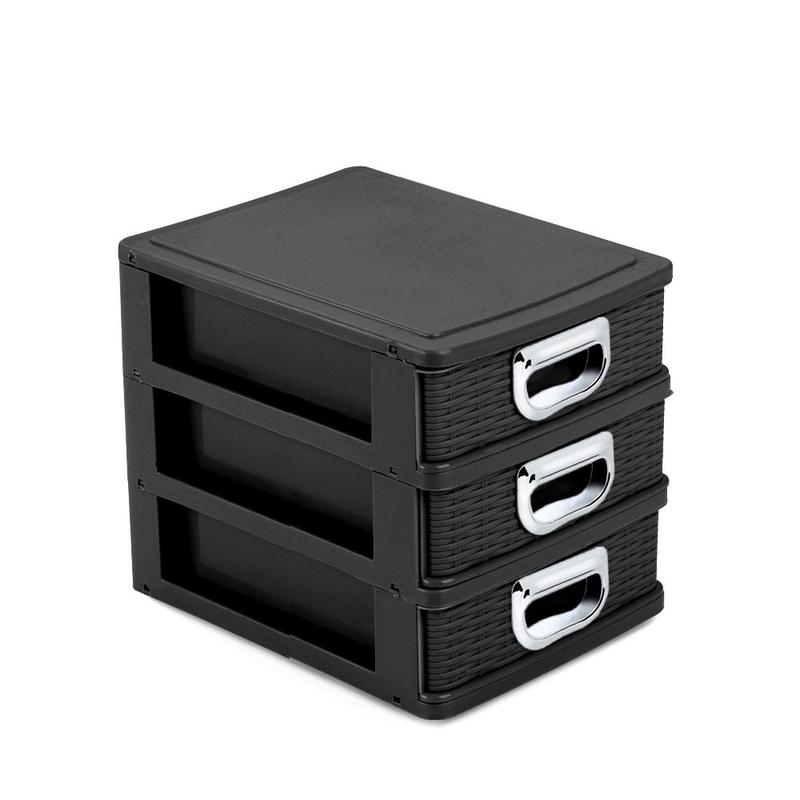 Gaveteiro Organizador De Mesa Mini Porta Tudo Com 3 Gavetas - Monte ...