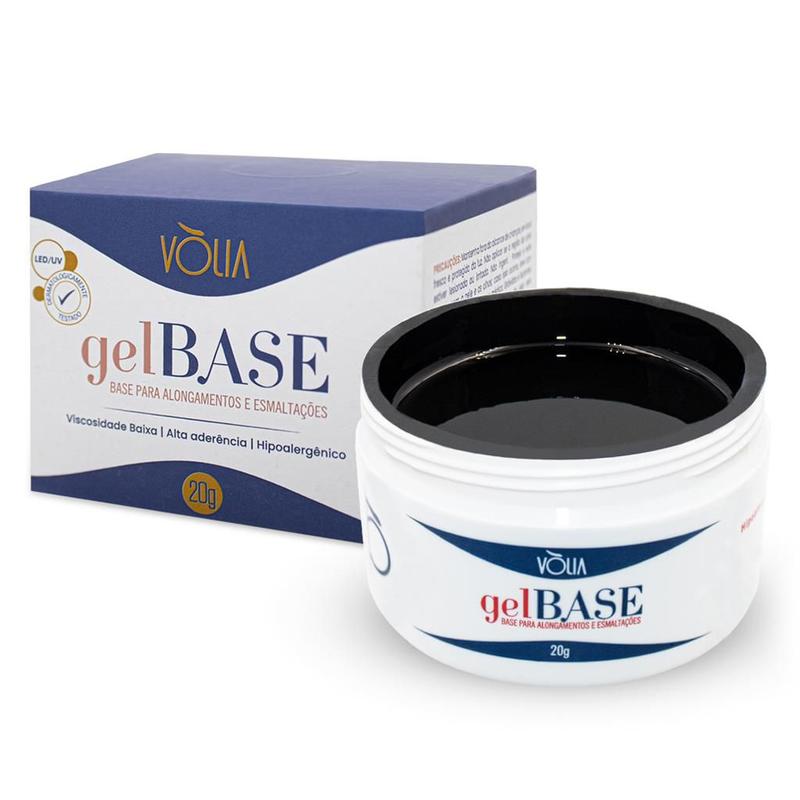 Gel Base LED UV Alongamento Unhas Hipoalergênico 20g, Vòlia - Gel para ...
