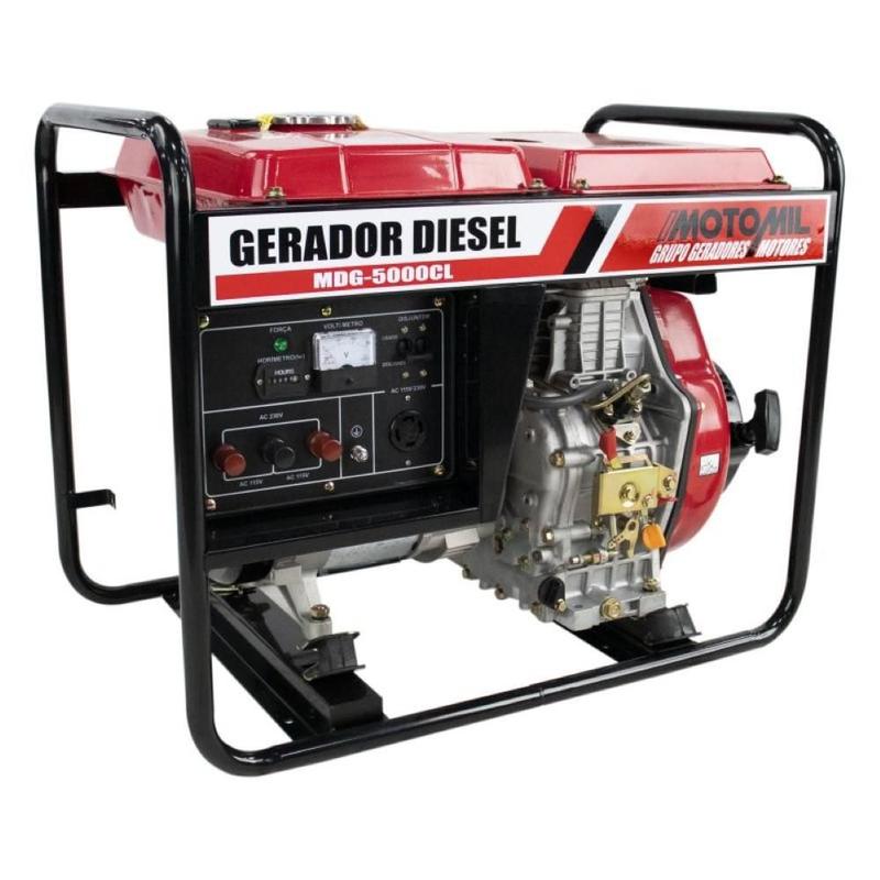 Gerador Diesel 5 KVA Monofásico 110/220V 60 Hz MDG-5000CL Motomil ...